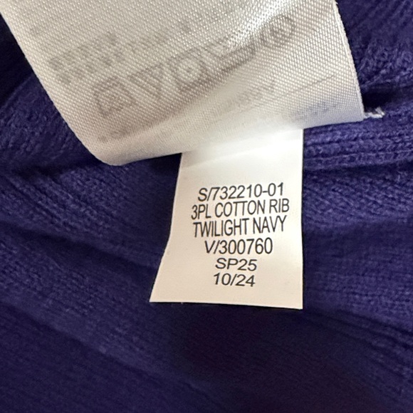 GAP Maternity Ribbed Button Front Polo Shirt, Twilight Navy, sz S - Picture 7 of 11